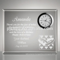 Personalized shell shaped crystal clock for weeding gift favors and decoration